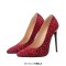 Pointed Toe Stiletto Heels Pumps - Leopard Red Flock