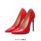 Pointed Toe Stiletto Heels Pumps - Red Patent