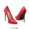 Pointed Toe Stiletto Heels Pumps - Red Patent