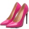 Pointed Toe Stiletto Heels Pumps - Rose Patent