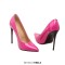 Pointed Toe Stiletto Heels Pumps - Rose Patent