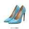 Pointed Toe Stiletto Heels Pumps - SkyBlue Patent