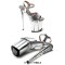 Peep Toe Stiletto Heels Snake Print Ankle Cross Straps Platforms Sandals  - Silver Patent