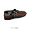 Round Toe Mary Janes Buckle Strap Mesh Ballet Loafers Flats - Black Mesh