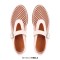 Round Toe Mary Janes Buckle Strap Mesh Ballet Loafers Flats - Pink Mesh