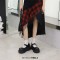 Round Toe Mary Janes Wedges Platforms Rivets Gothic Creepers Loafers  - Black Patent