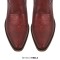 Pointed Toe Side Zipper Chunky Heels Western Style Knee Highs Cowboy Boots - Burgundy Faux Leather