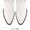 Pointed Toe Side Zipper Chunky Heels Western Style Knee Highs Cowboy Boots - White Faux Leather