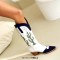 Pointed Toe Cactus Embroidered Patchwork Knee Highs Chunky Heels Cowboy Boots - Blue Faux Leather