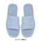 Peep Toe Straw Platform Flats Slippers - Blue Synthetic