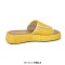 Peep Toe Straw Platform Flats Slippers - Yellow Synthetic