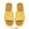 Peep Toe Straw Platform Flats Slippers - Yellow Synthetic