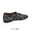 Round Toe Metal Hollow Mary Jane Buckle Straps Punk Goth Ballet Flats - Black Faux Leather