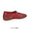 Round Toe Metal Hollow Mary Jane Buckle Straps Punk Goth Ballet Flats - Red Faux Leather