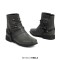 SqaureToe Ankle Highs Retro Casual Metal Decoration Ankle Highs Flats Boots - Black Faux Leather