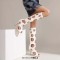 Peep Toe Stiletto Heels Hollowed Circles Stylish Knee Highs Back Zipper Breathable Boots - White Faux Leather
