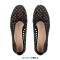 Round Toe Black Mesh Ballet Flats - Black Mesh
