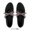 Round Toe Butterfly Knot Mary Janes Straps Retro Daily Flats - Black Suede