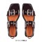 Square Open Toe Double Buckle Straps Slingback Summer Flats Sandals - Burgundy Faux Leather