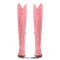 Pointed Toe Chunky Heels Western Style Thigh Highs Western Cowgirl Boots - Pink Flock