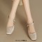 Round Toe Vintage Style Flats Ankle Buckle Straps Sandals - Apricot Microfiber