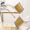 Peep Toe Stiletto Heels Ankle Transparent Buckle Straps Platforms Colorful Sandals - Gold PVC
