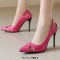 Pointed Toe Stiletto Heels Sexy Summer Pumps - Rose Patent