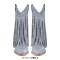 Pointed Toe Mid Calf Rhinestones Bling Chunky Heels Fringe Western Cowgirl Boots - LightBlue Denim