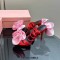 Peep Toe Gladiator Straps Rose Flower Decorated Stilettos Sandals - Red Pink Silk