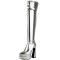 Pointed Toe Block Heels Zipper Over The Knee Thigh High Double Platforms Boots - Silver Faux Leather