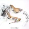 Pointed Toe Stiletto Heels Blooming Print Pumps - White Patent