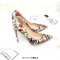 Pointed Toe Stiletto Heels Card Games Print Pumps - Multicolor Patent