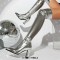 Pointed Toe Chunky Heels Zipper Over The Knee Thigh High Boots - Silver Faux Leather