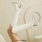 Pointed Toe Chunky Heels Side Zipper Knee Highs Boots - White Faux Leather