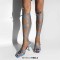 Square Open Toe Ankle Gladiator Straps Colorful Stilettos Summer Sandals - Blue Faux Leather