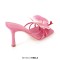 Square Open Toe Dot Heels Toe Flower Summer Sandals  - Purple Faux Leather