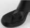 Square Toe Flip-Flop Chunky Ankle Sandals with Side Zipper - Matte  Black