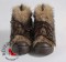 Designer Winter Boots 1017 with Bow - Brown Fur