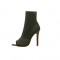 High Heel Peep Toe Mesh Ankle Stiletto Boots - Green