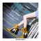 Stiletto Heels Pointed Toe Sports Sneakers Lace Up Booties - Yellow