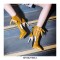 Stiletto Heels Pointed Toe Sports Sneakers Lace Up Booties - Yellow