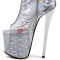 AquaWoman 7.5-Inch Platform Knee High Boots - Water Effect See-Through Scales