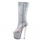 AquaWoman 7.5-Inch Platform Knee High Boots - Water Effect See-Through Scales