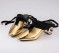 Soft Pointed Toe Classics Crosstied Genuine Leather Strange Heels Retro Sandals - Gold Leather