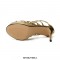 Monica Peep Toe Stiletto Heels Platform Pumps with Back Zipper - Gold