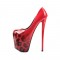 Fly High Leopard Designed Platform Stiletto Heels Party Pumps - Red