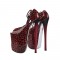 Fly High Peep Toe Leopard Platform Stiletto Heels Summer Party Pumps with Ankle Lace Up
