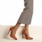 Snake Print High Heel Stiletto Pumps - Orange