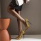 Snake Print High Heel Stiletto Pumps - Yellow