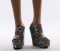 Summer Platform Wedge Peep Toe Cork Snake Print Slippers